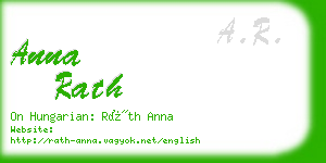 anna rath business card